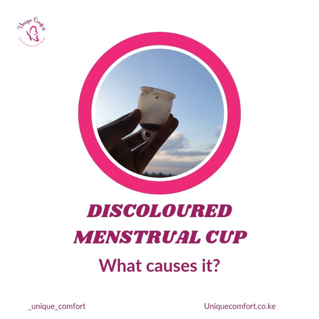 Discoloured Menstrual Cup