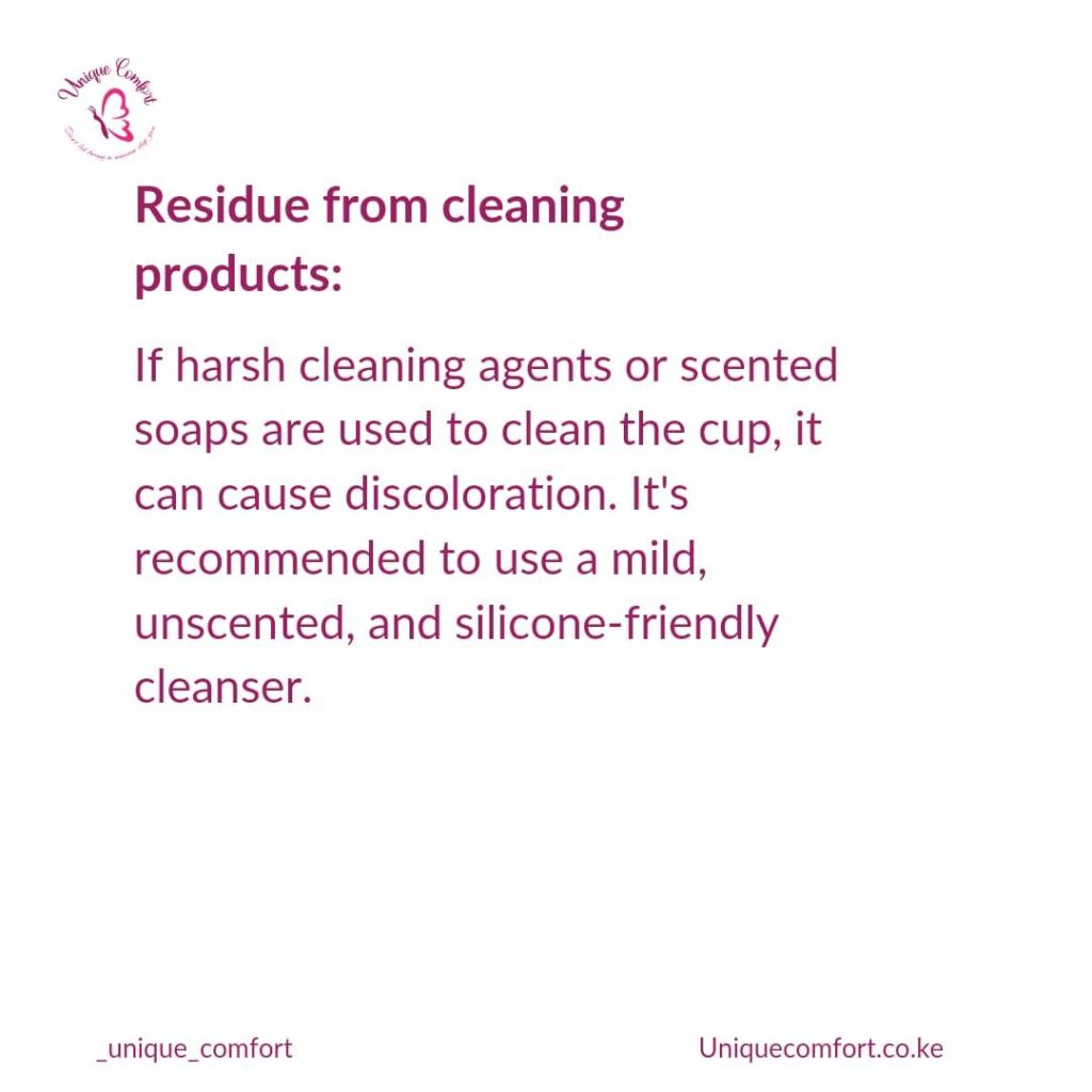 Discoloured Menstrual Cup